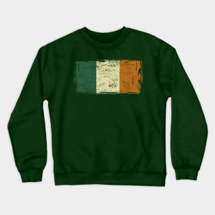 Irish Flag Distressed Design Crewneck Sweatshirt